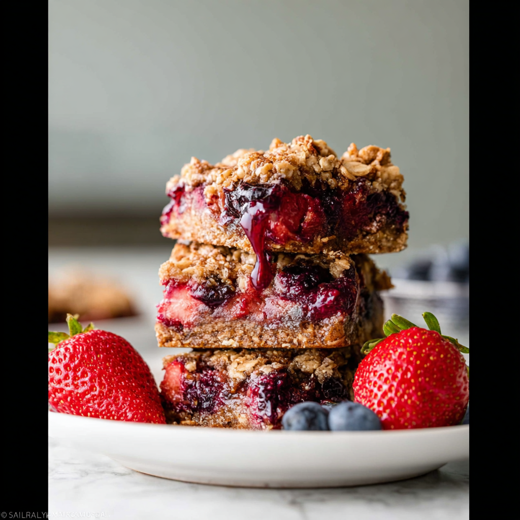 Recipe preparation for Berry Streusel Bars