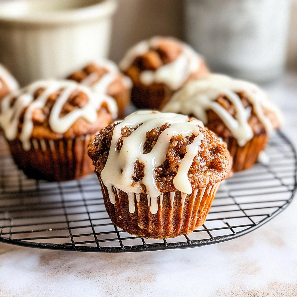 Recipe preparation for Cinnamon Roll Muffins