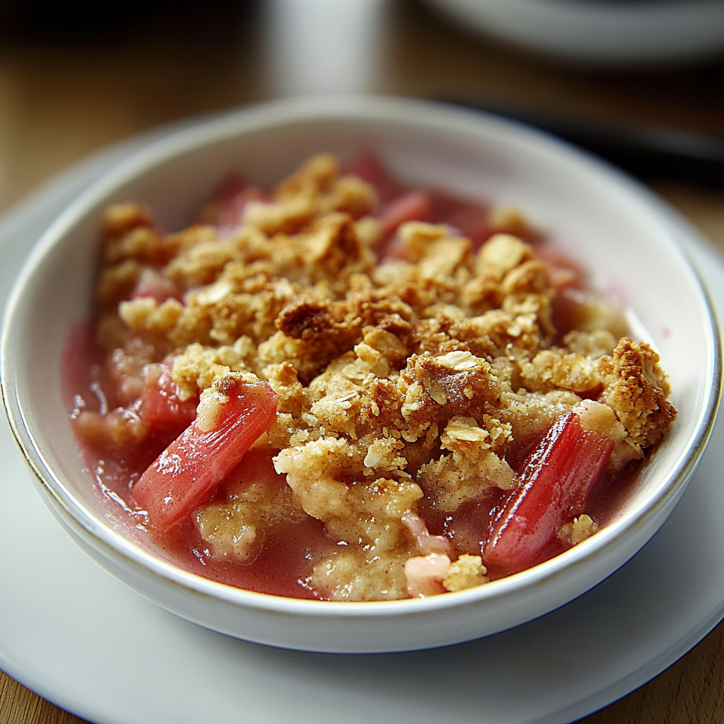 Recipe preparation for Rhubarb Crisp Recipe