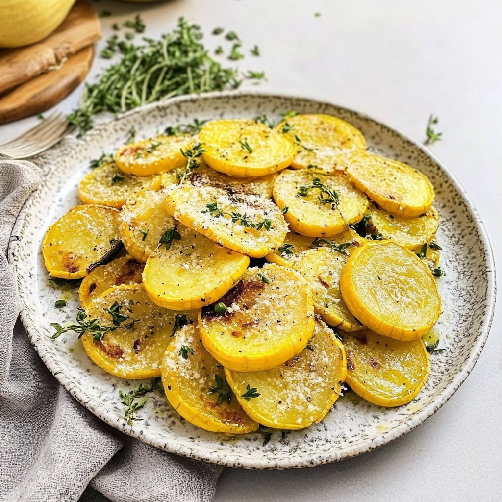 Recipe preparation for Roasted Summer Squash