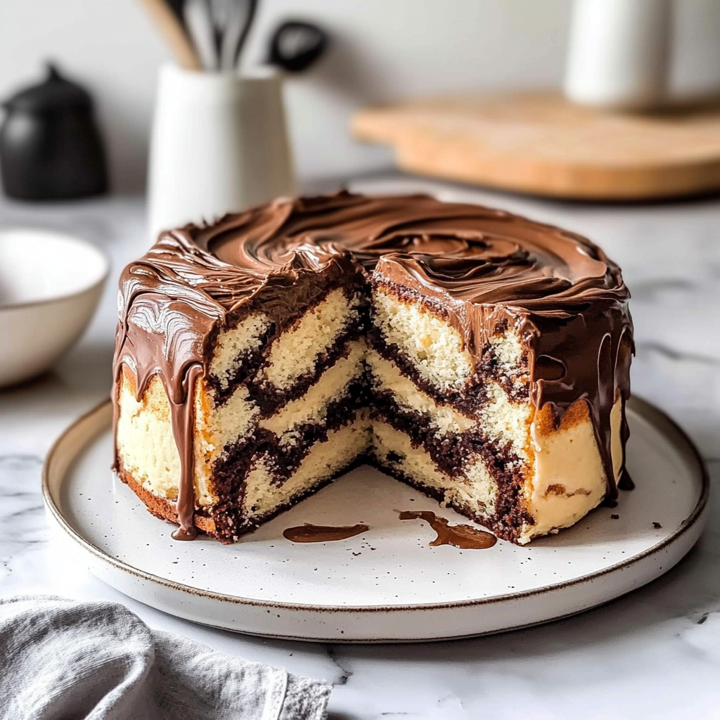 Recipe preparation for Marble Cake