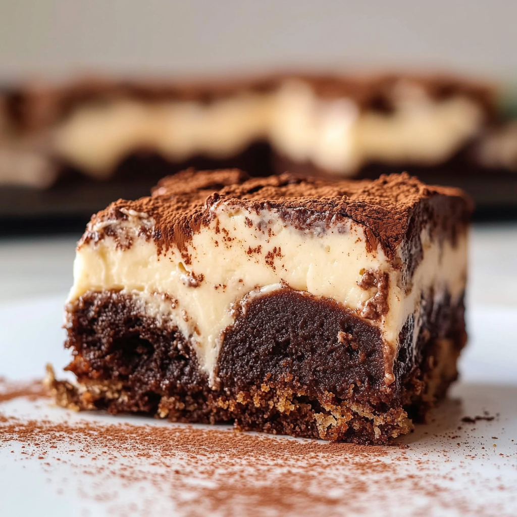 Recipe preparation for Easy Tiramisu Brownies