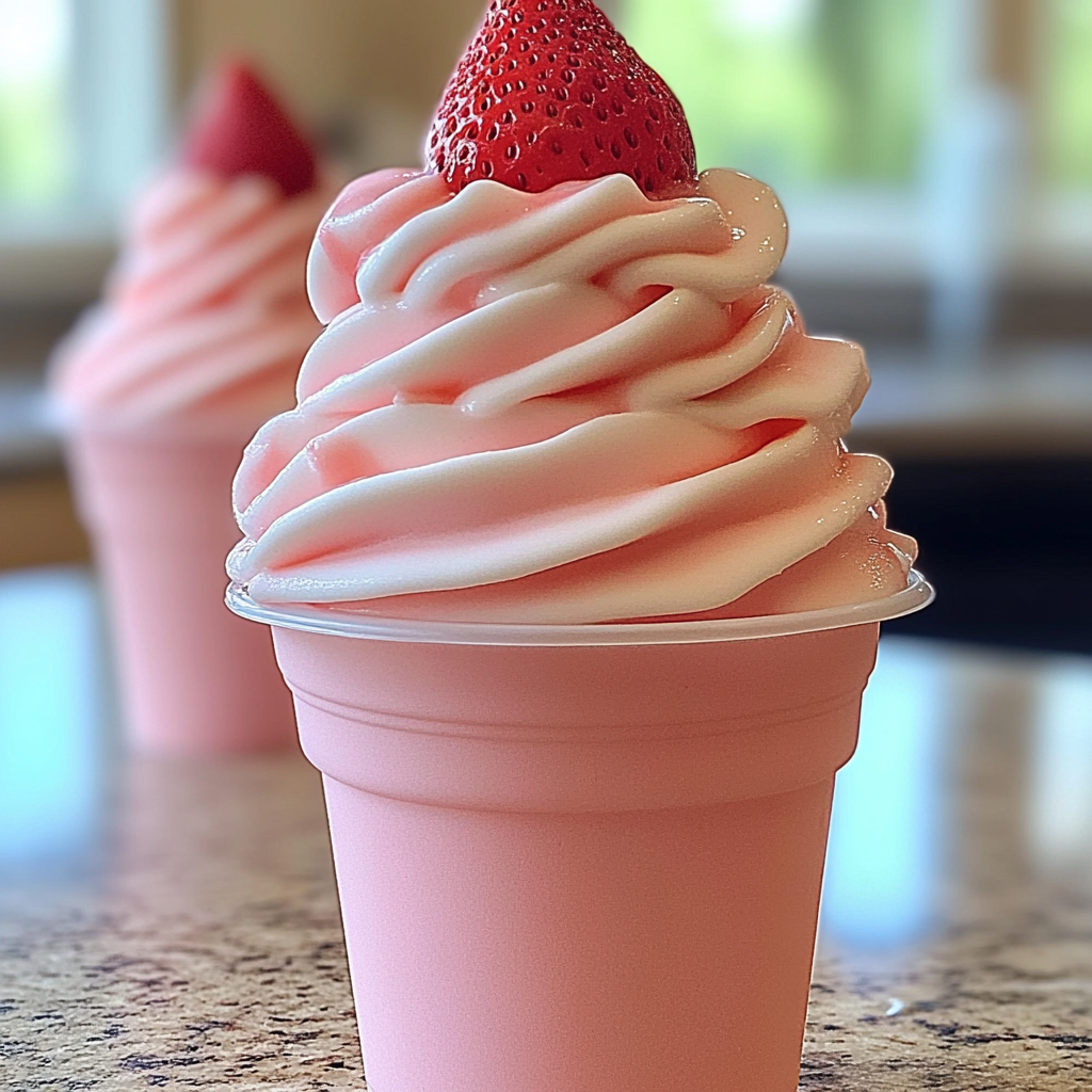 Recipe preparation for Strawberry Dole Whip