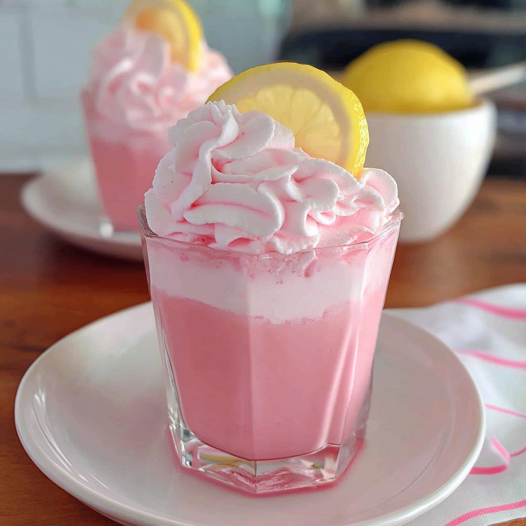 Recipe preparation for Whipped Pink Lemonade