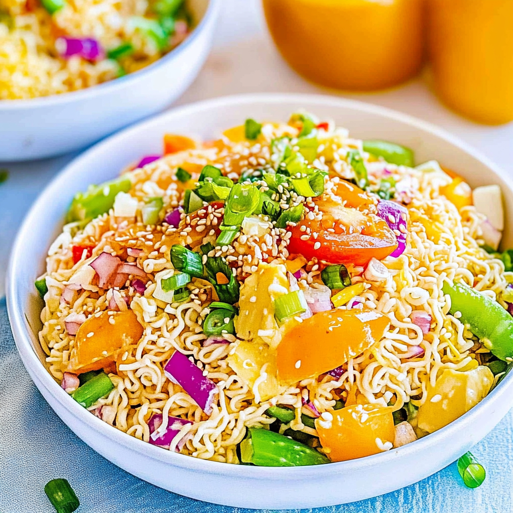 Recipe preparation for Ramen Noodle Salad