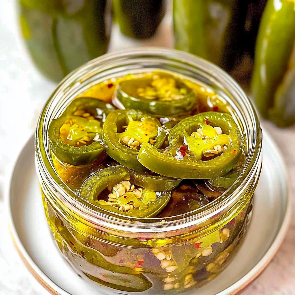 Recipe preparation for Candied Jalapenos