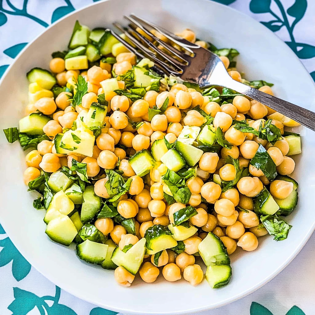 Recipe preparation for Summer Corn and Chickpea Salad