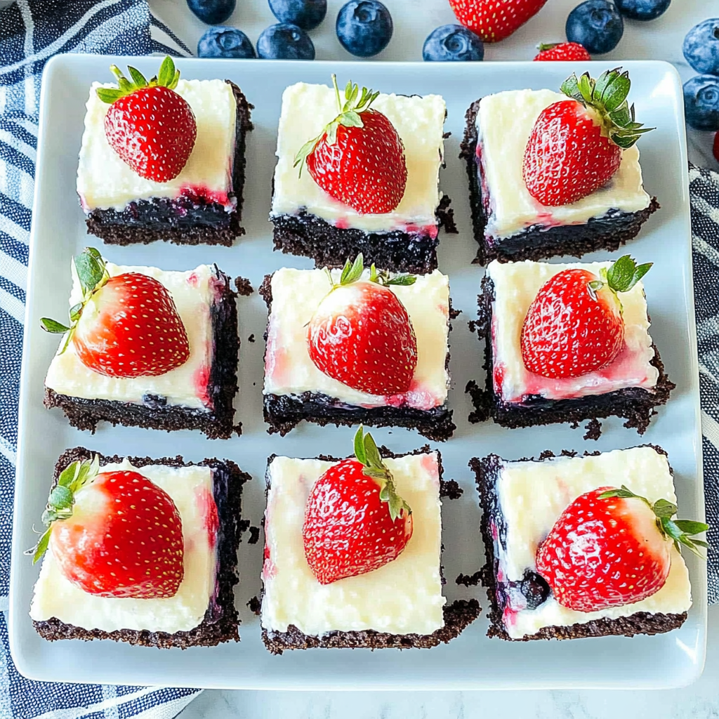 Recipe preparation for Strawberry and Blueberry Oreo Bars