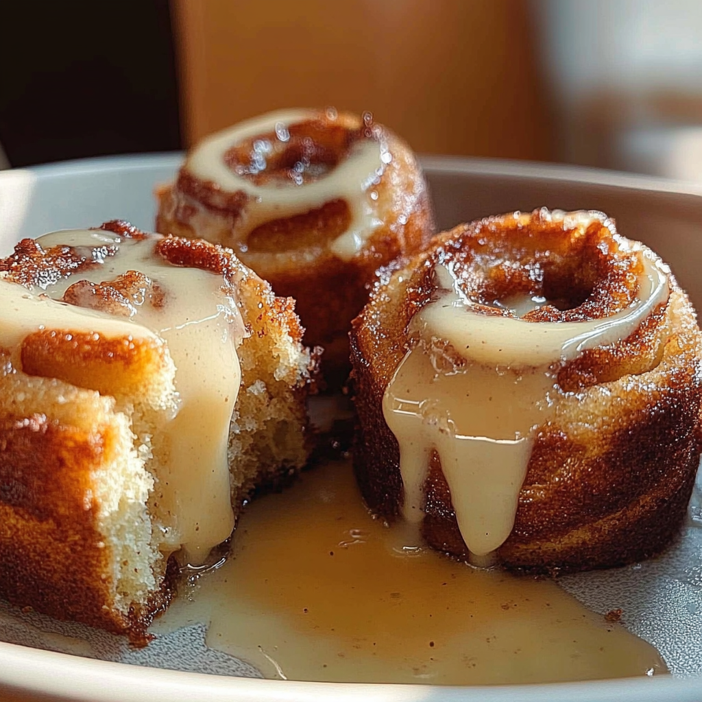 Recipe preparation for Mini Brown Butter Sourdough Cinnabundts