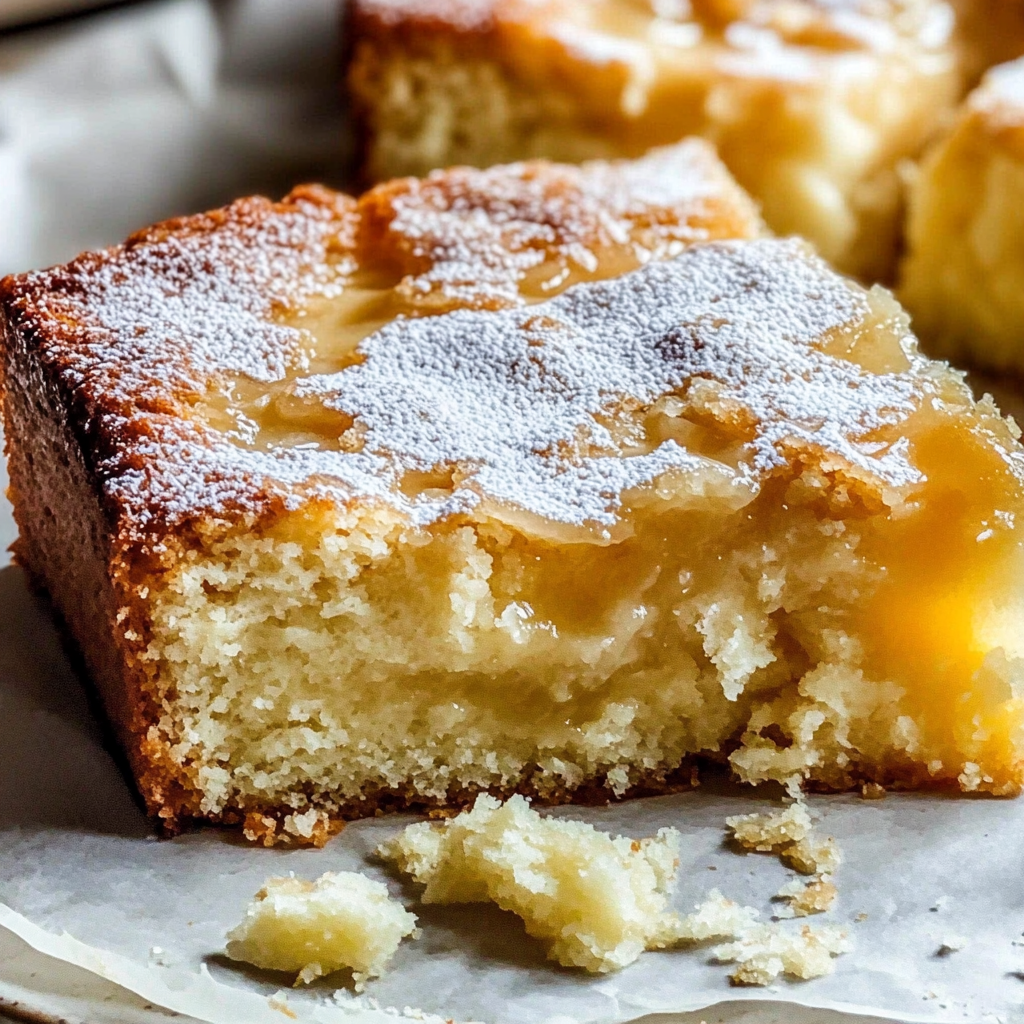 Recipe preparation for Best Gooey Butter Cake Without Cake Mix