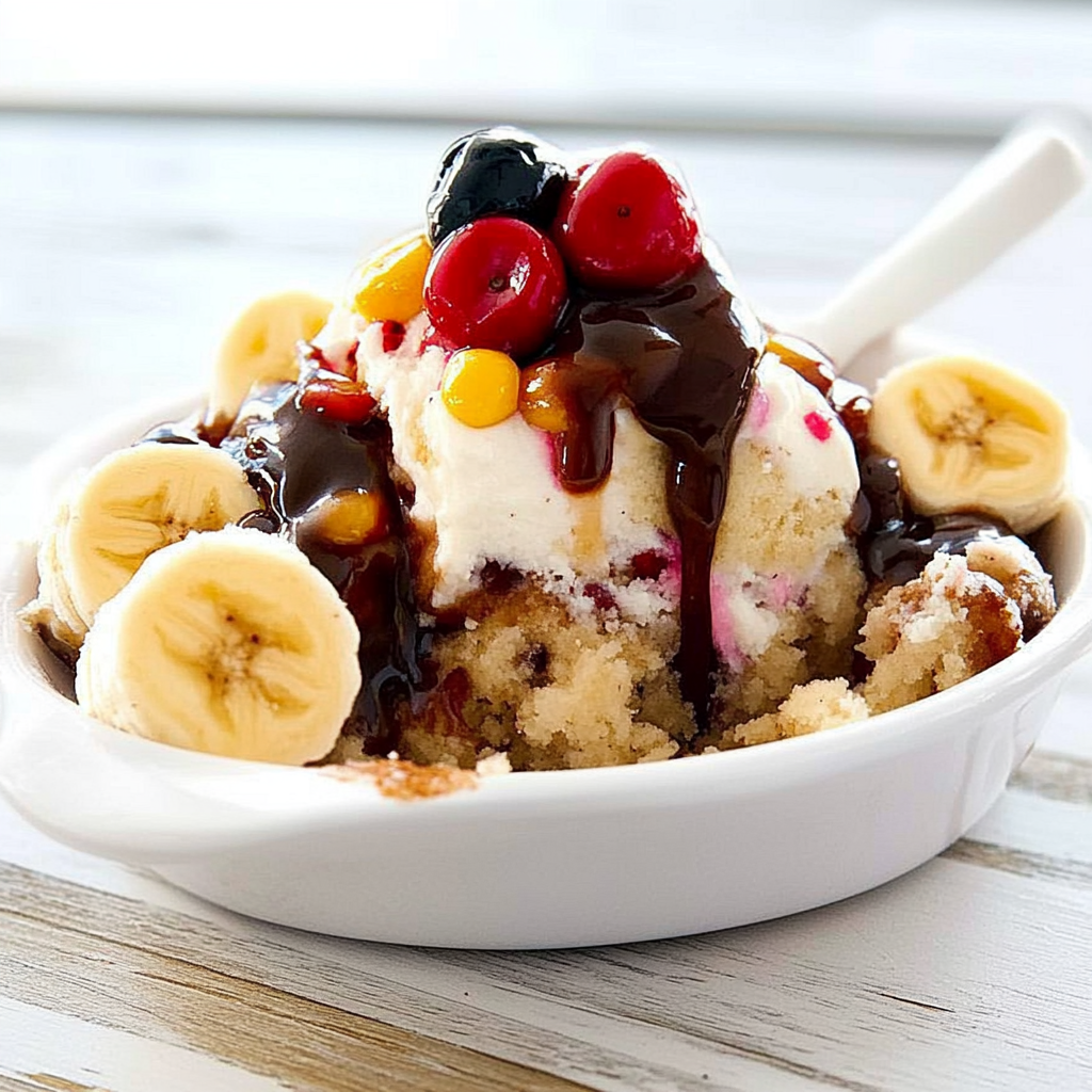 Recipe preparation for Banana Split Dump Cake