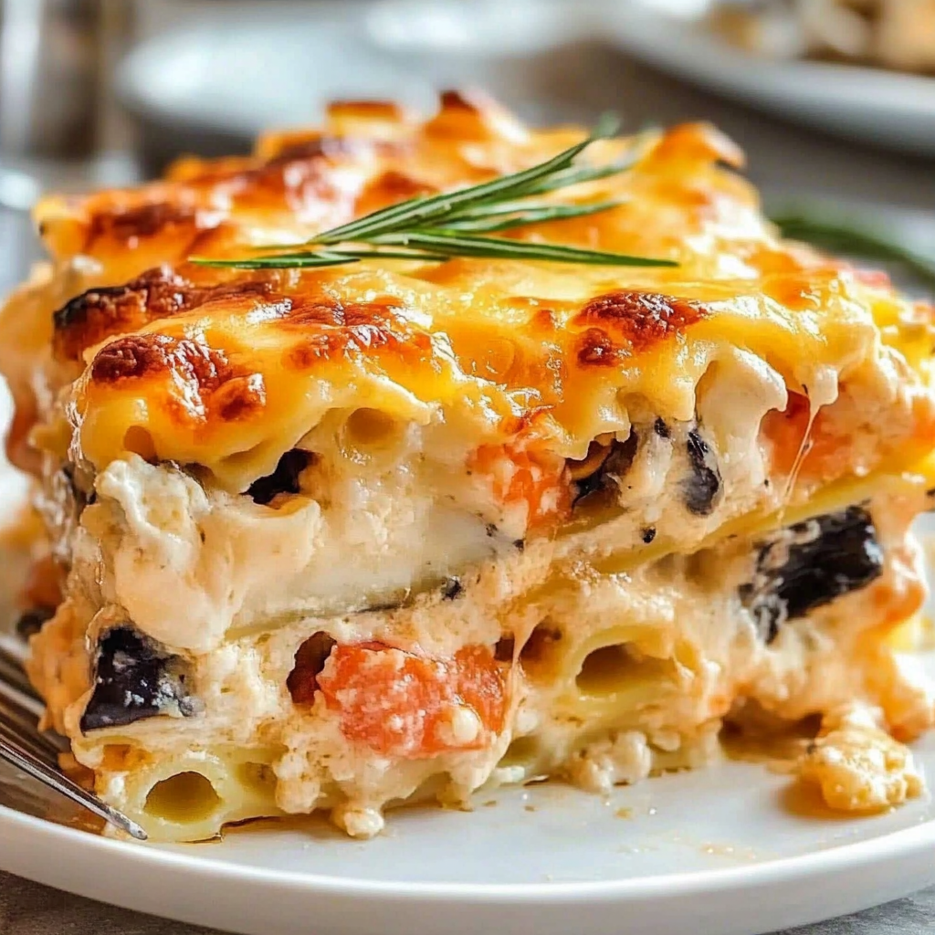 Recipe preparation for Seafood Lasagna