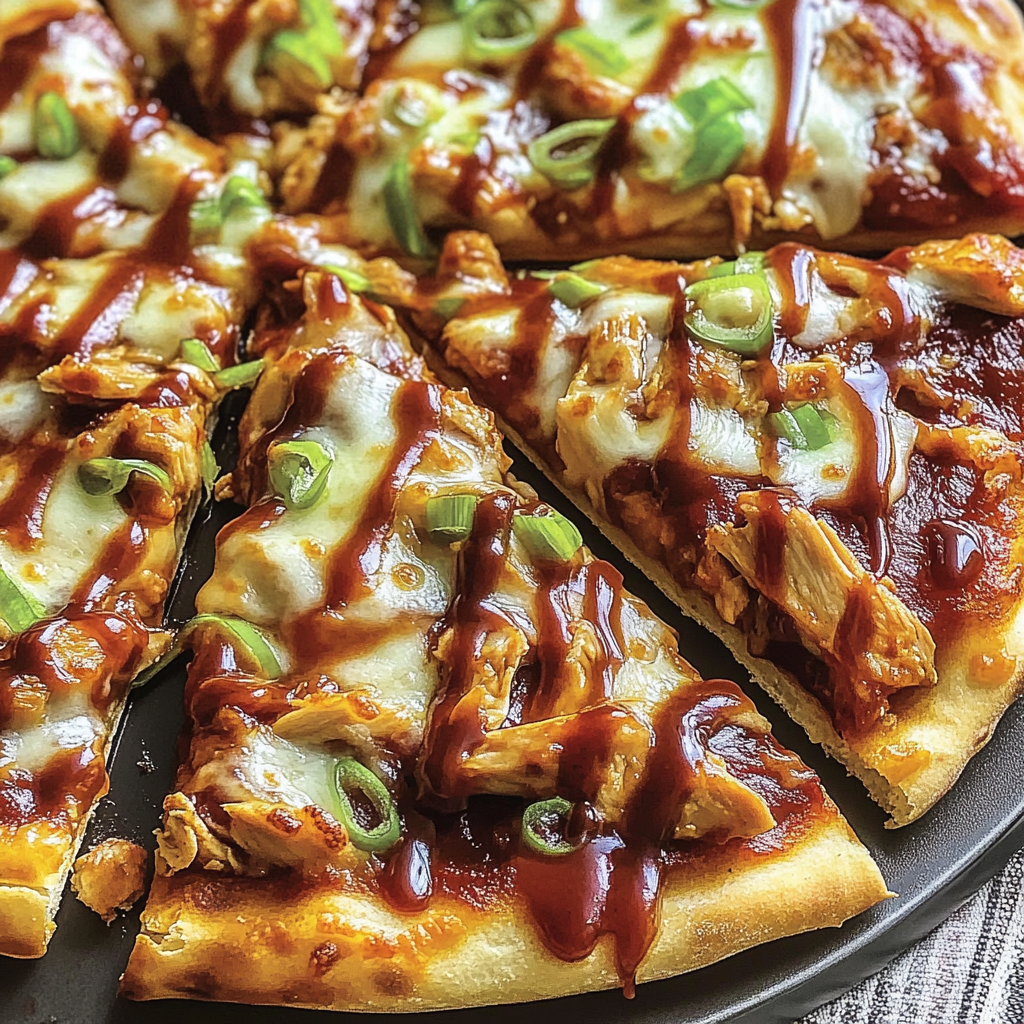 Recipe preparation for BBQ Chicken Pizza
