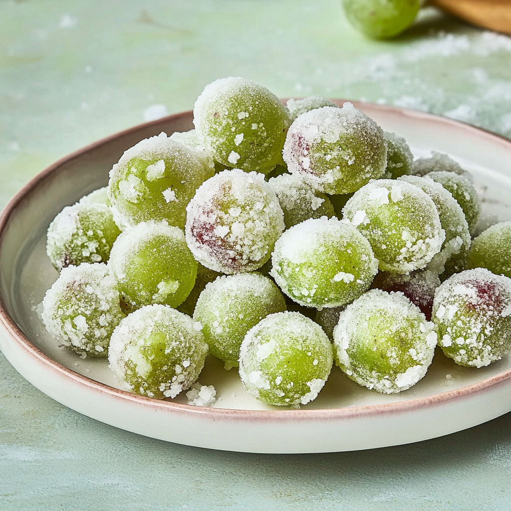 Recipe preparation for Summer Sour Candy Frozen Grapes
