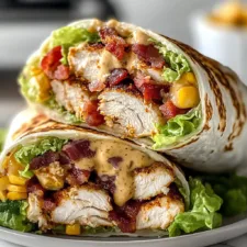 Delicious Garlic Bacon Ranch Chicken Wraps