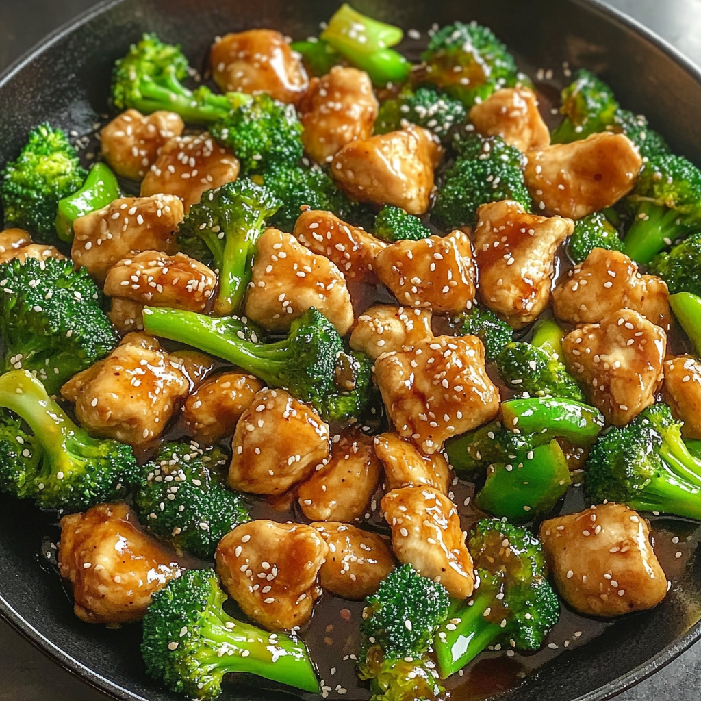 Recipe preparation for Honey Sesame Chicken and Broccoli