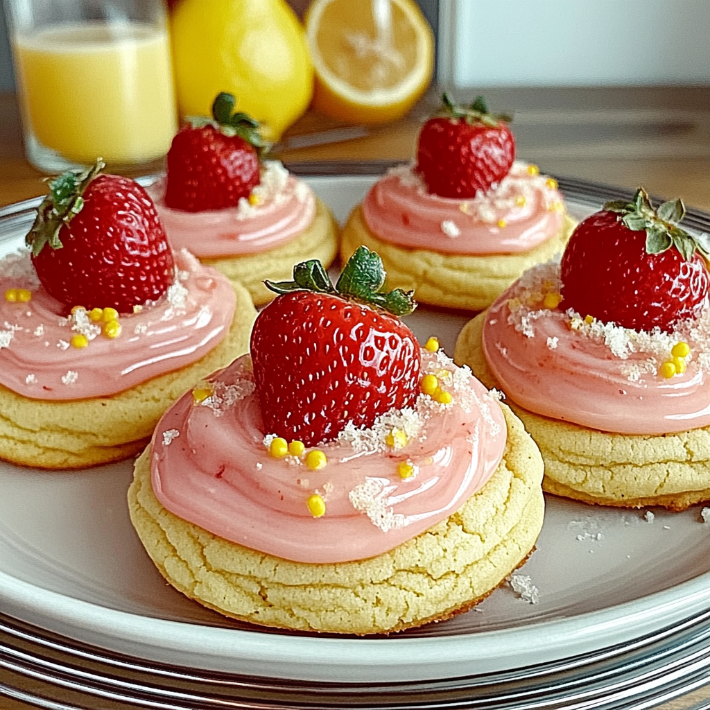 Recipe preparation for Strawberry Lemonade Cookies
