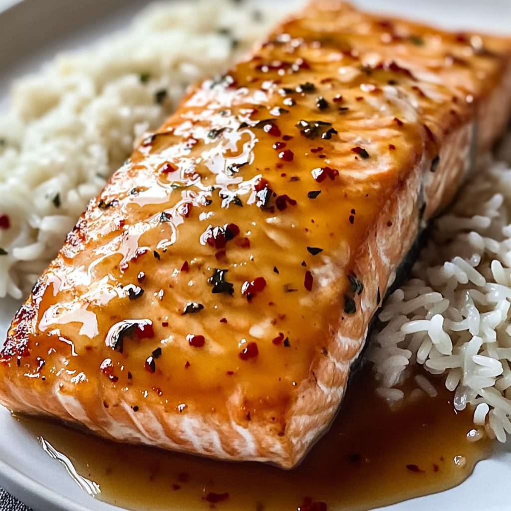 Recipe preparation for Hot Honey Glazed Salmon