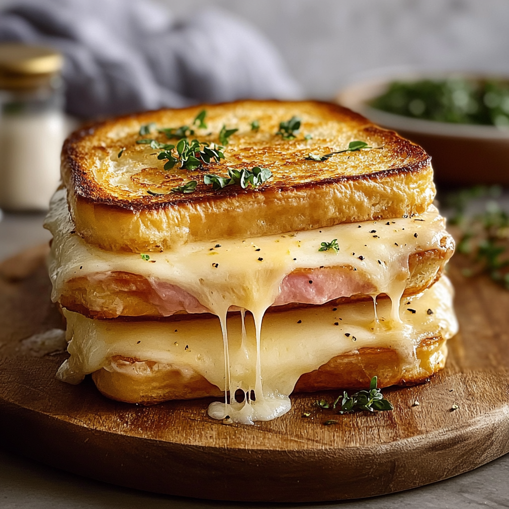 Recipe preparation for Croque-Monsieur