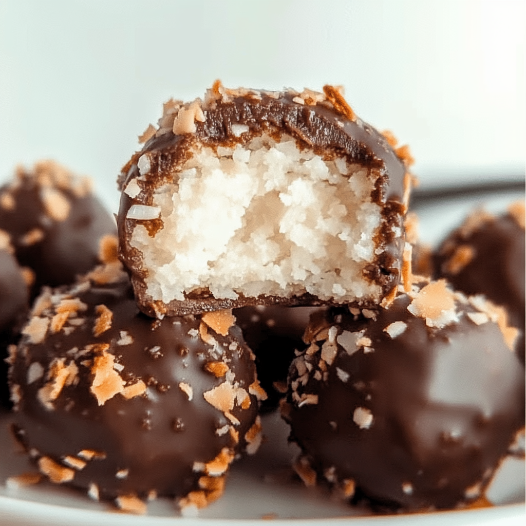 Recipe preparation for Chocolate Coconut Balls