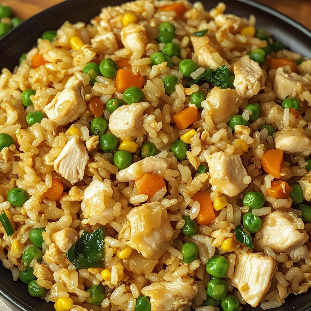 Recipe preparation for Easy Chicken Fried Rice