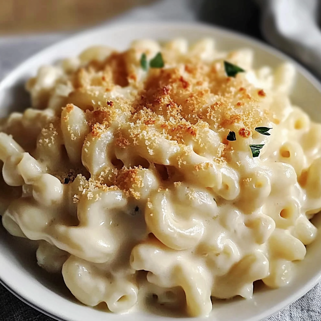 Recipe preparation for White Cheddar Mac and Cheese