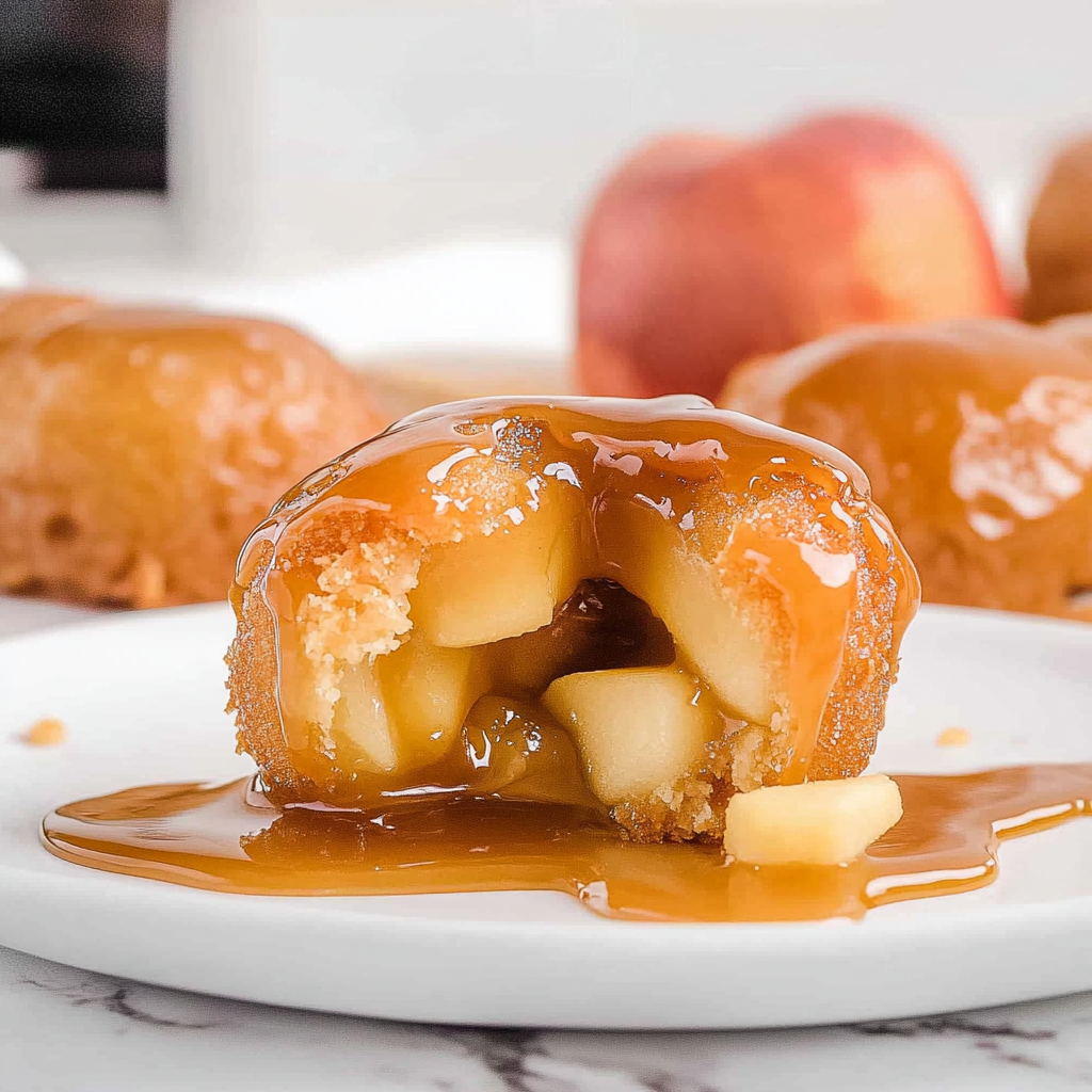 Recipe preparation for Caramel Apple Pie Bombs