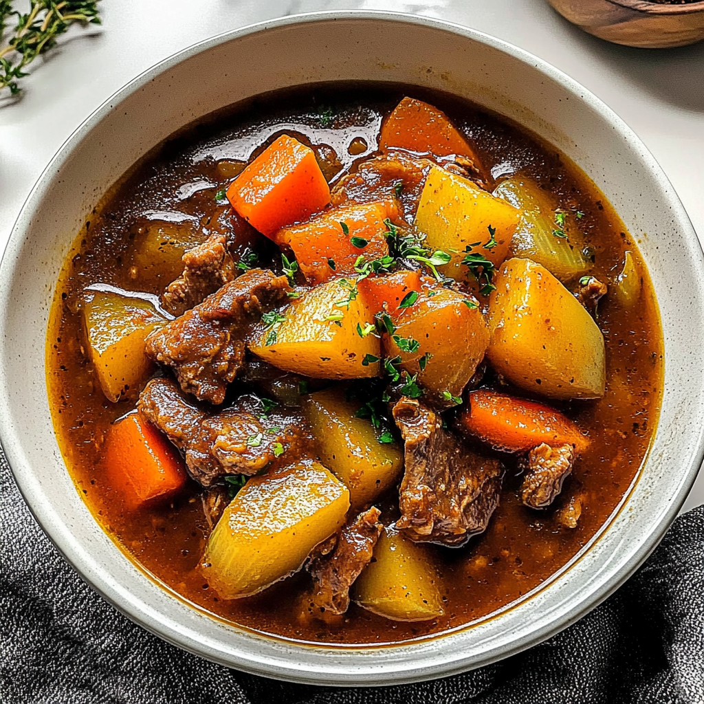 Recipe preparation for Slow Cooker Beef Stew
