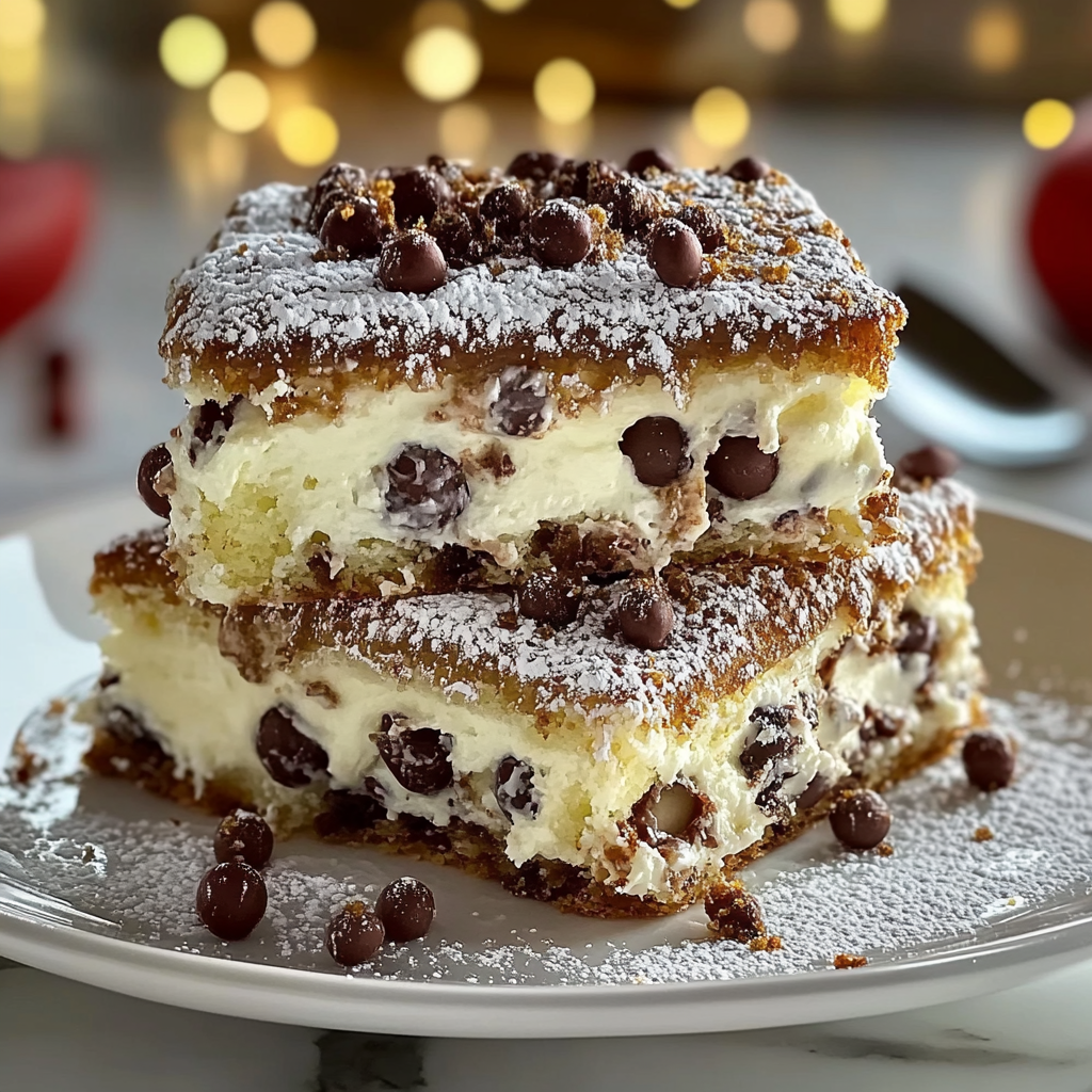 Recipe preparation for Classic Cannoli Squares