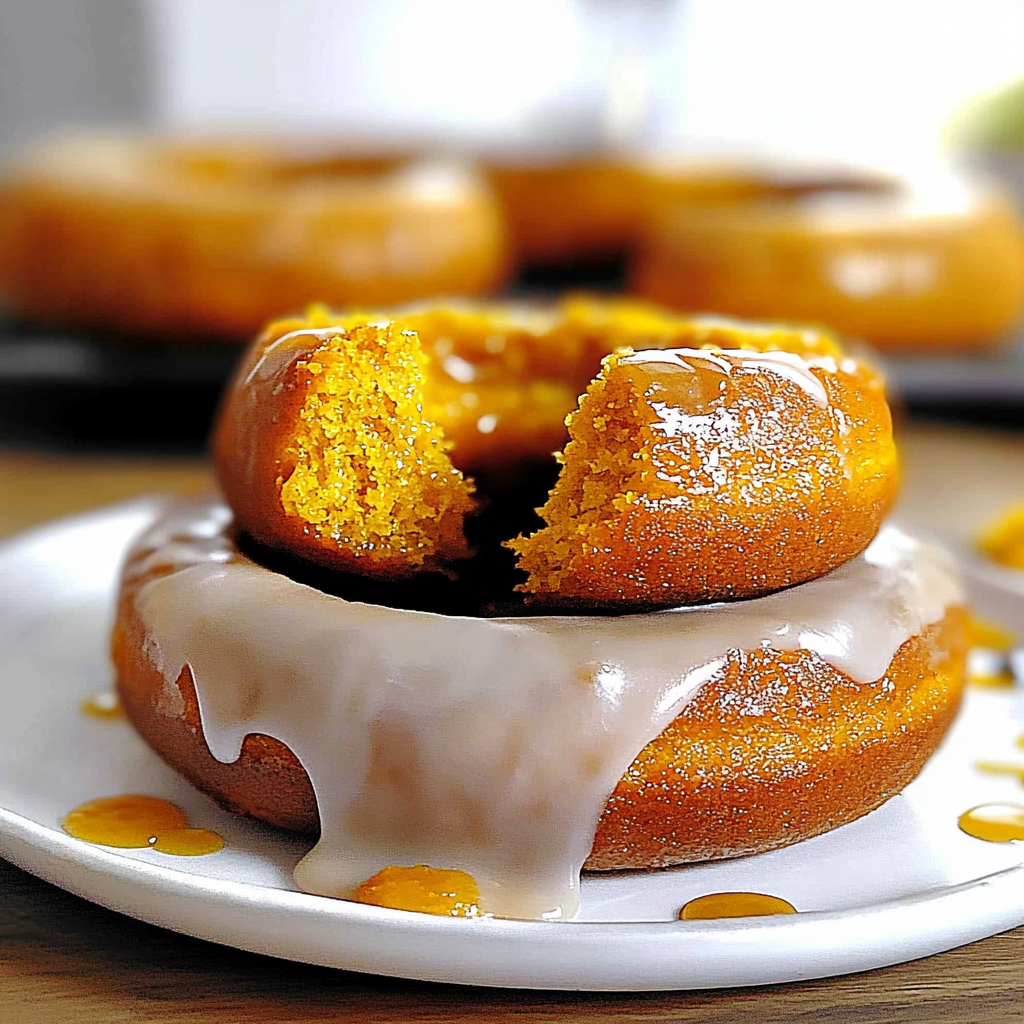 Recipe preparation for Baked Pumpkin Donuts