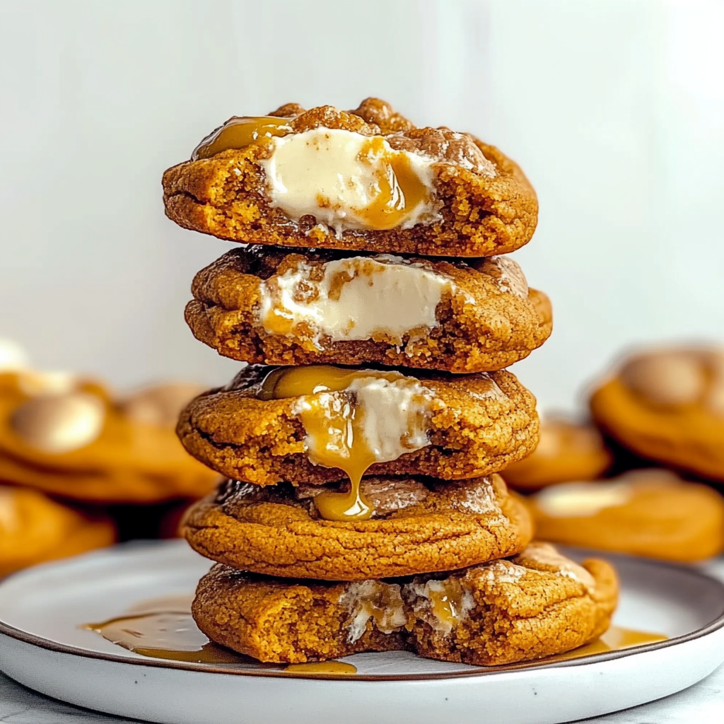 Recipe preparation for Irresistible Pumpkin Cheesecake Cookies Recipe