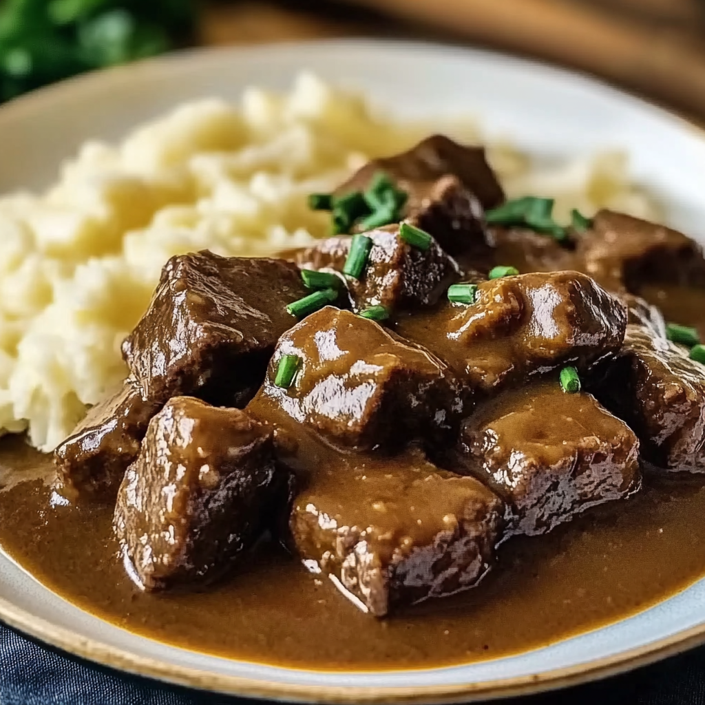 Recipe preparation for Crock Pot Cubed Steak