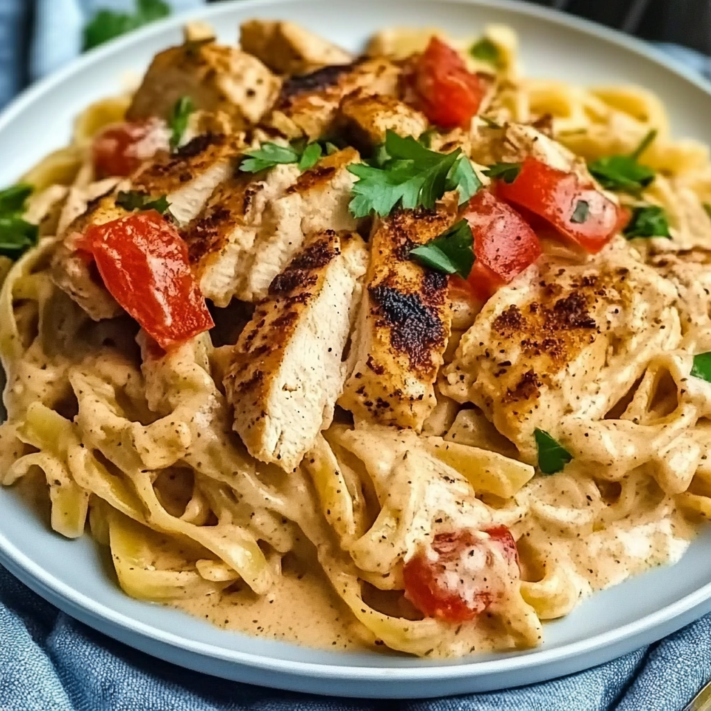 Recipe preparation for Creamy Cajun Chicken Pasta Recipe