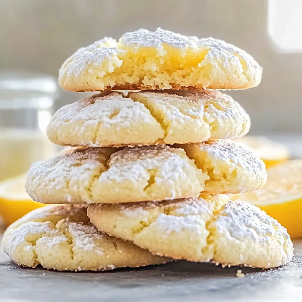 Recipe preparation for Lemon Gooey Butter Cookies