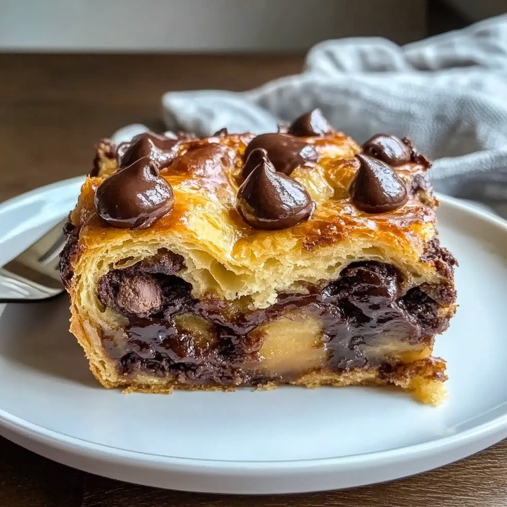 Recipe preparation for Chocolate Croissant Breakfast Bake