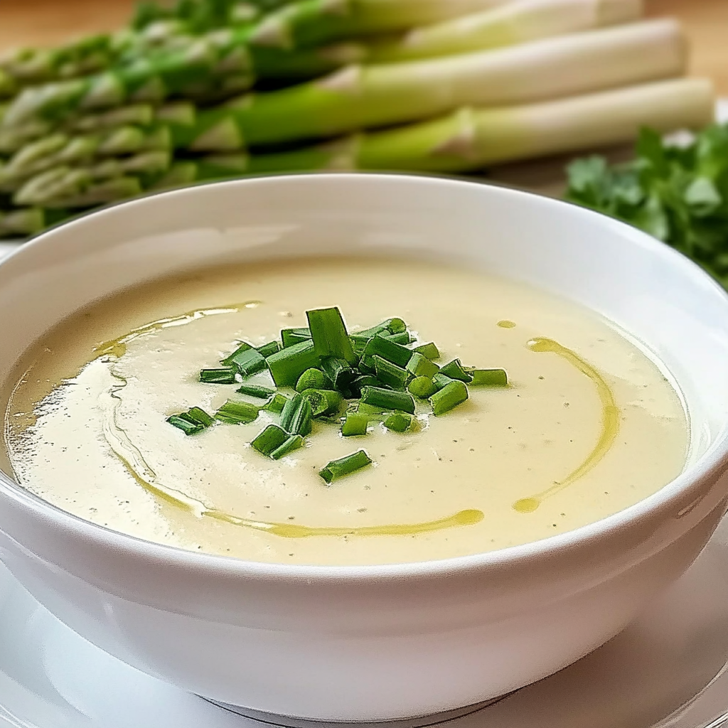 Recipe preparation for Classic Asparagus Cream Soup