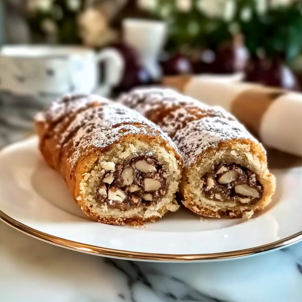 Recipe preparation for Italian Nut Roll Cookies