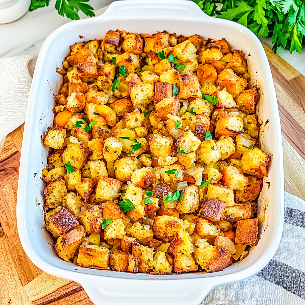 Recipe preparation for Gluten-Free Stuffing