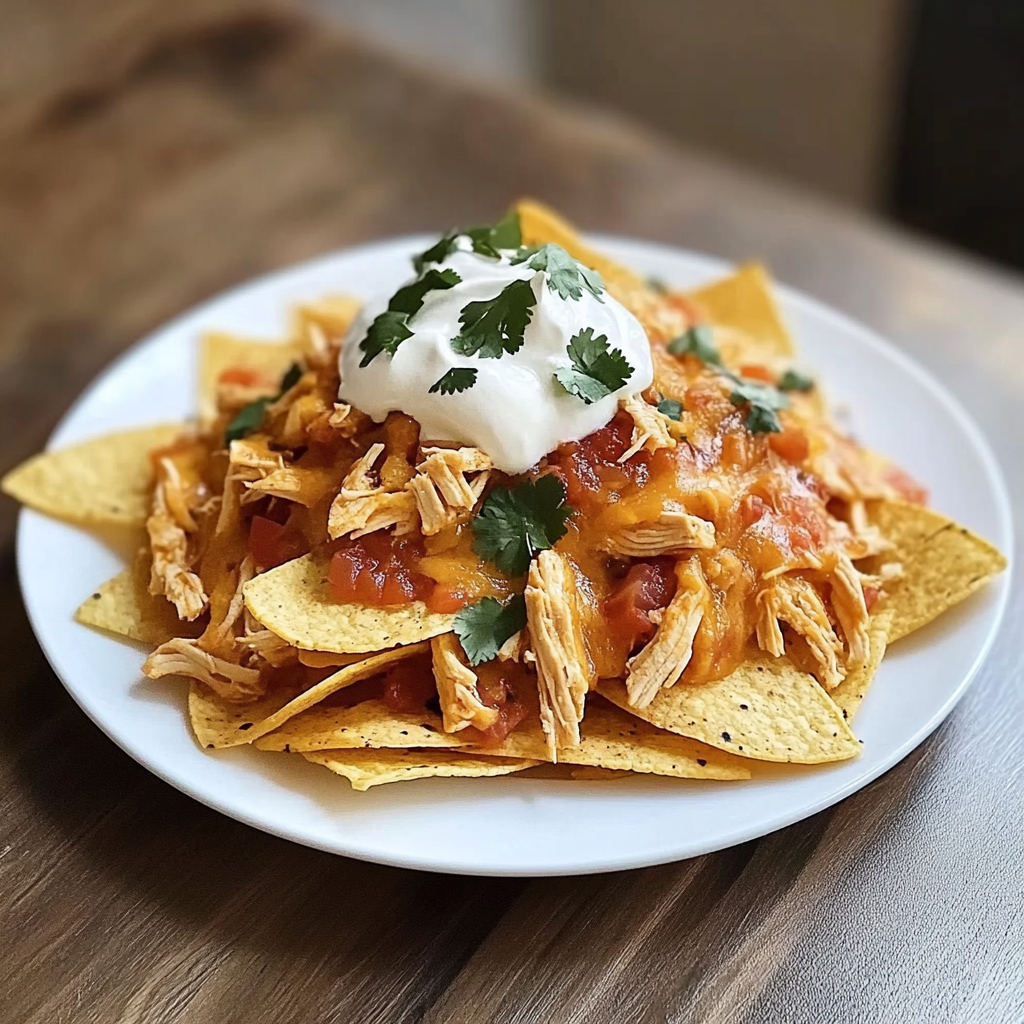 Recipe preparation for Crockpot Chicken Nachos