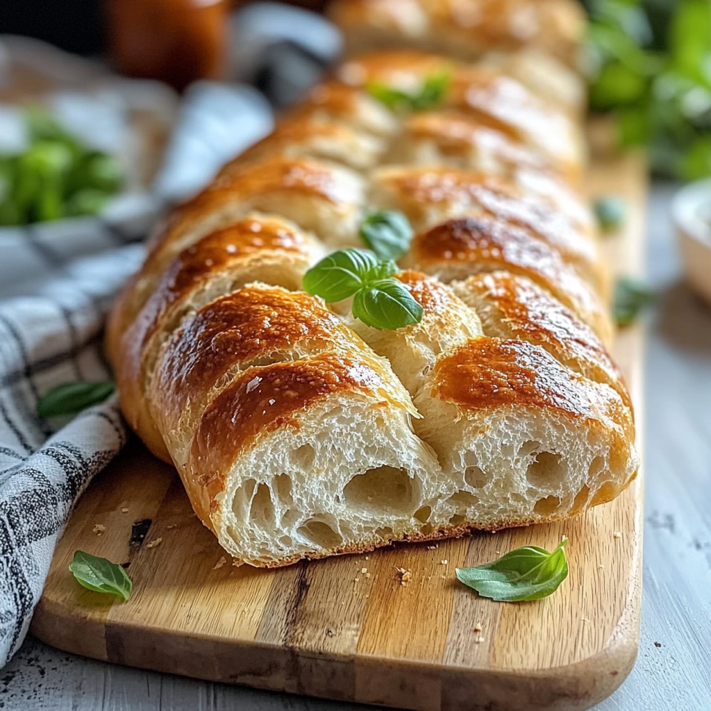 Recipe preparation for Crusty Italian Bread