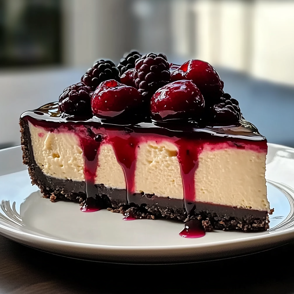 Recipe preparation for Delicious Cherry Cheesecake Recipe