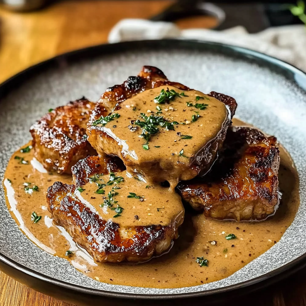 Recipe preparation for Smothered Pork Chops
