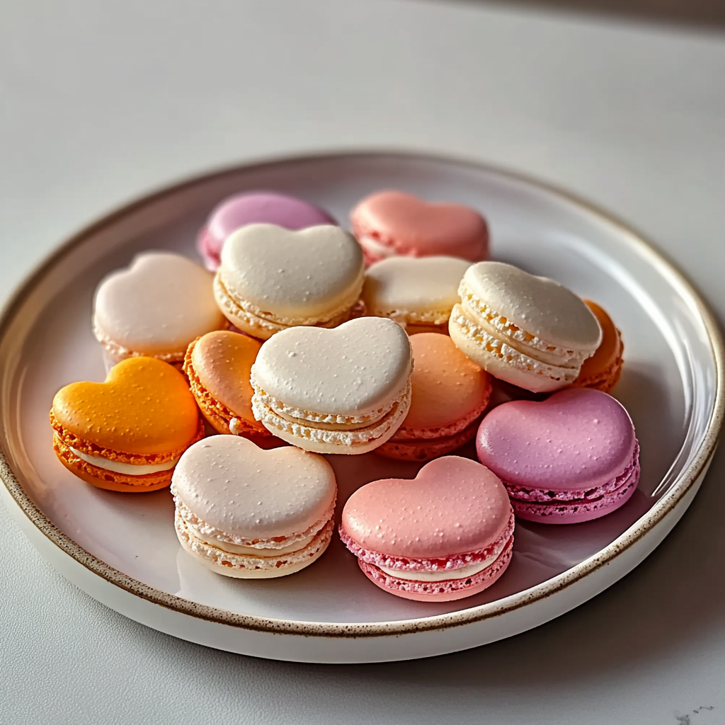 Recipe preparation for Heart-Shaped Macarons