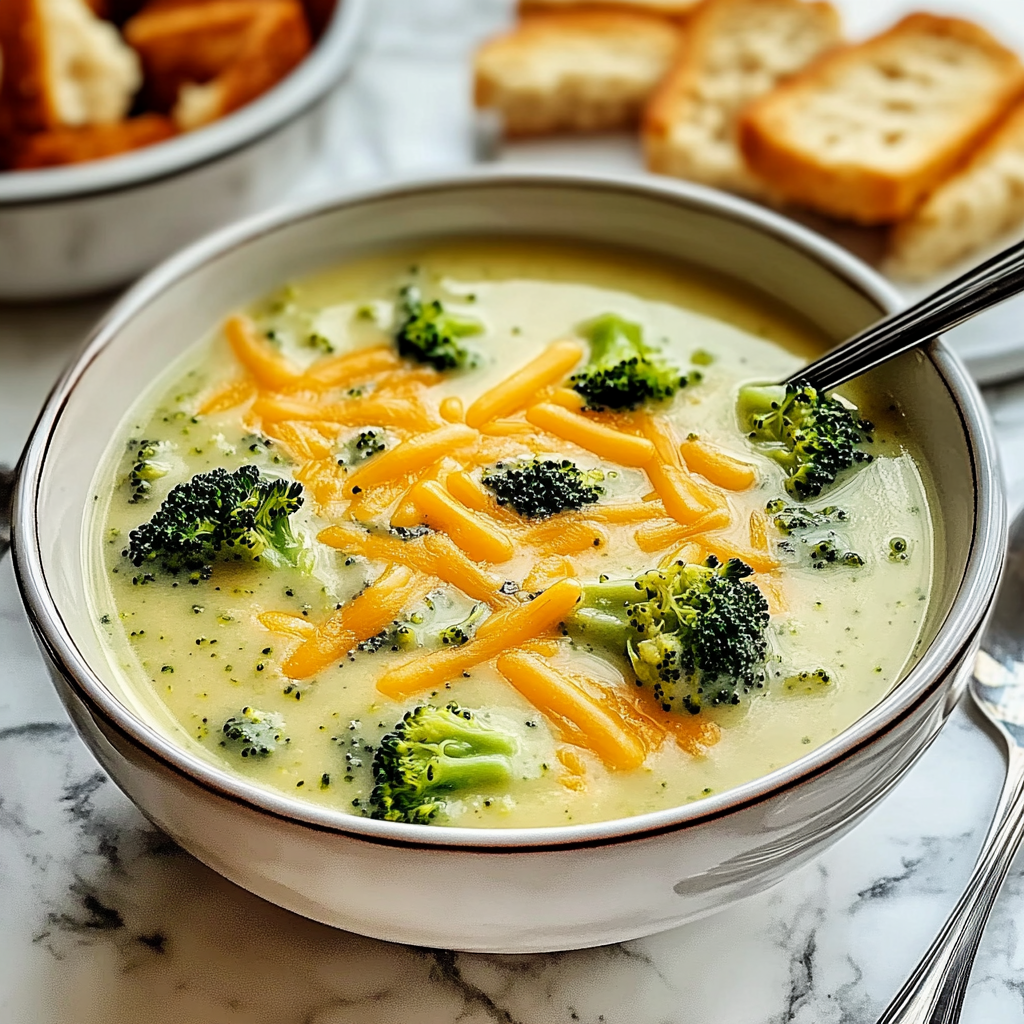 Recipe preparation for Broccoli Cheddar Soup