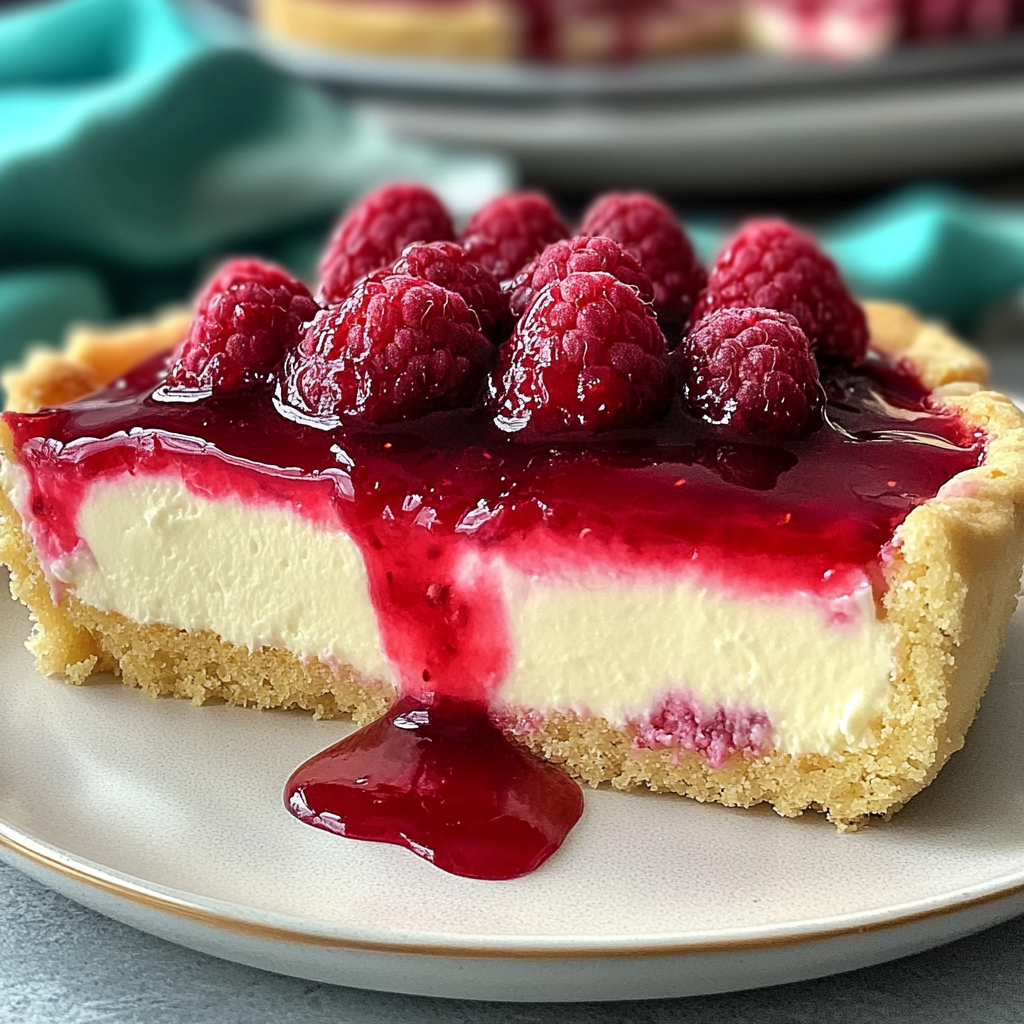 Recipe preparation for Raspberry Sour Cream Cake