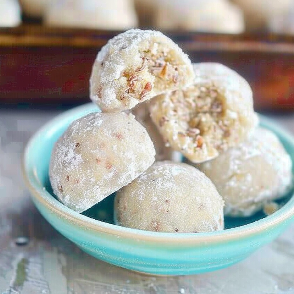 Recipe preparation for Russian Tea Snowball Cookies