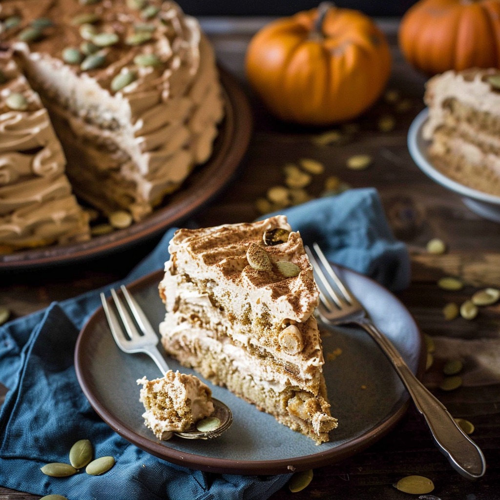 Recipe preparation for No-Bake Pumpkin Tiramisu