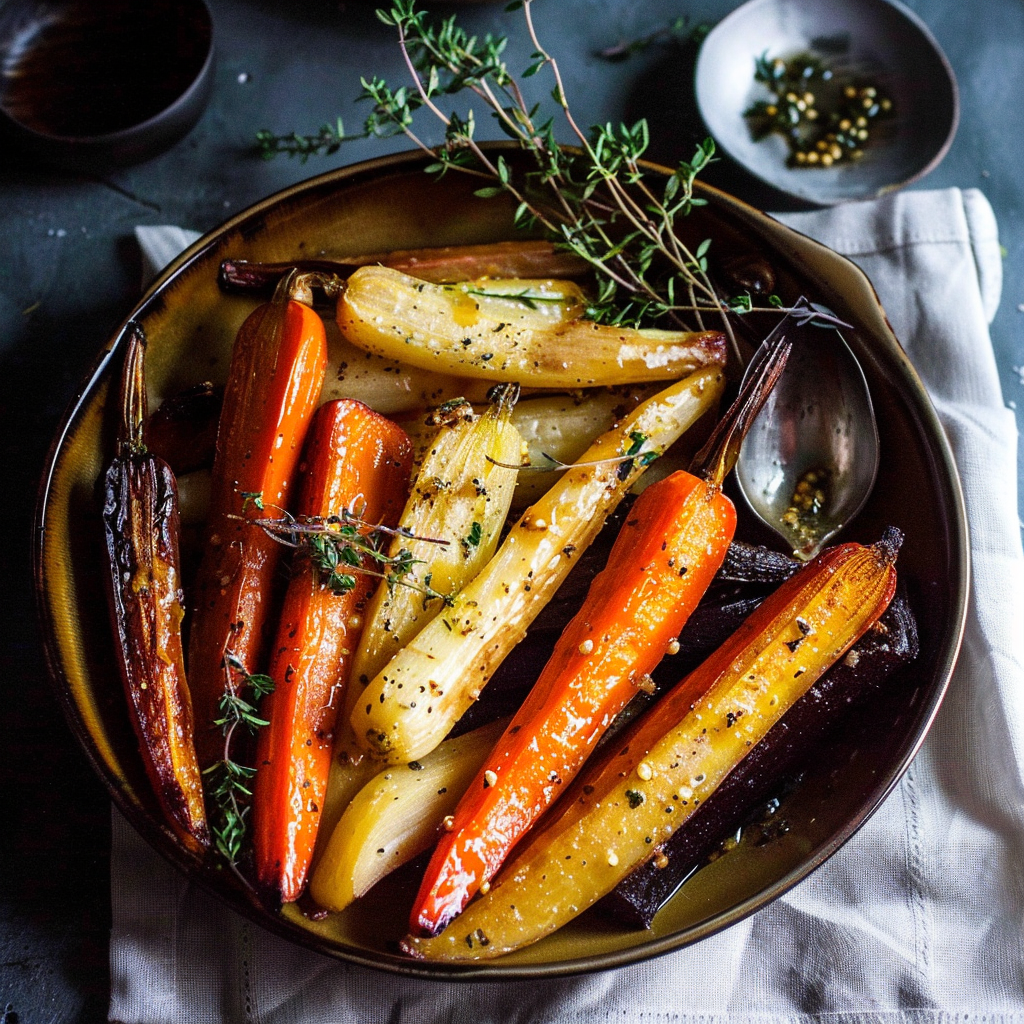 Recipe preparation for Maple Roasted Carrots & Parsnips