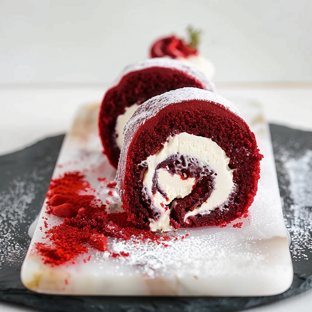 Recipe preparation for Red Velvet Roll
