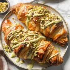 Pistachio Cream Croissants